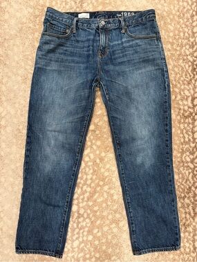 Gap 1969 Women Sexy Boyfriend Blue Denim Jeans 29